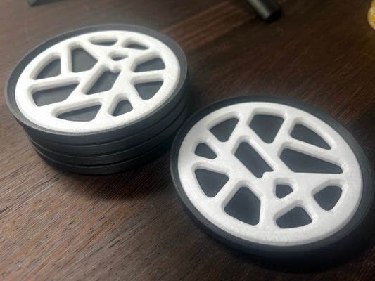 Untersetzer Grid-Style Black-White Set 4x